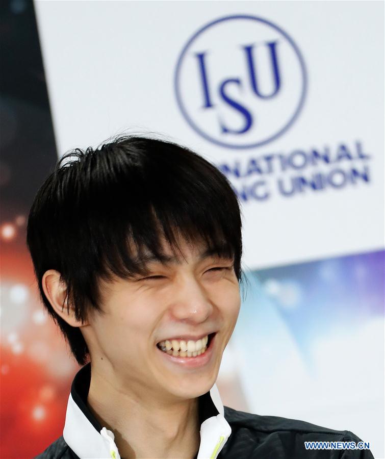 (SP)JAPAN-SAITAMA-FIGURE SKATING-WORLD CHAMPIONSHIPS-YUZURU HANYU-PRESS CONFERENCE