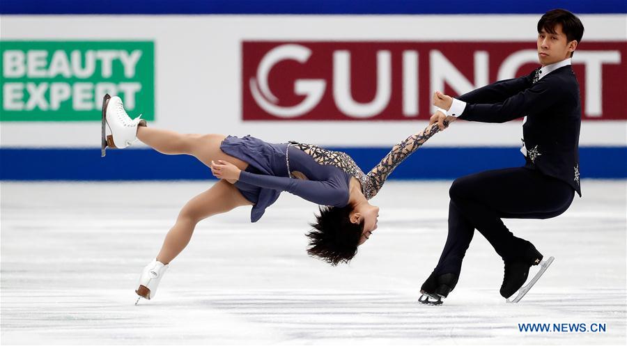 (SP)JAPAN-SAITAMA-FIGURE SKATING-WORLD CHAMPIONSHIPS-PAIRS