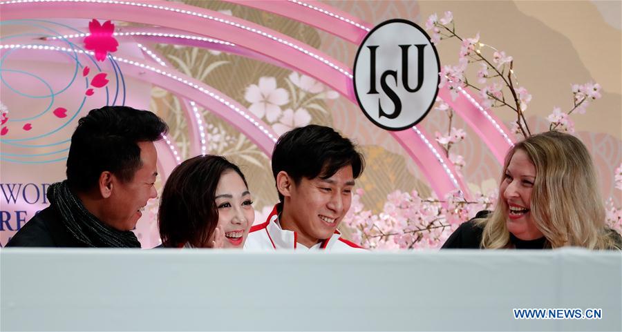 (SP)JAPAN-SAITAMA-FIGURE SKATING-WORLD CHAMPIONSHIPS-PAIRS