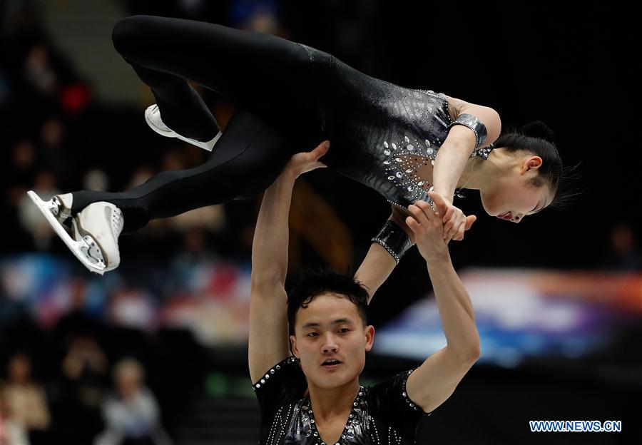 (SP)JAPAN-SAITAMA-FIGURE SKATING-WORLD CHAMPIONSHIPS-PAIRS