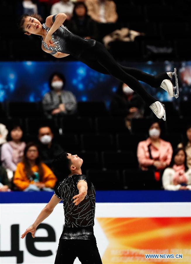(SP)JAPAN-SAITAMA-FIGURE SKATING-WORLD CHAMPIONSHIPS-PAIRS