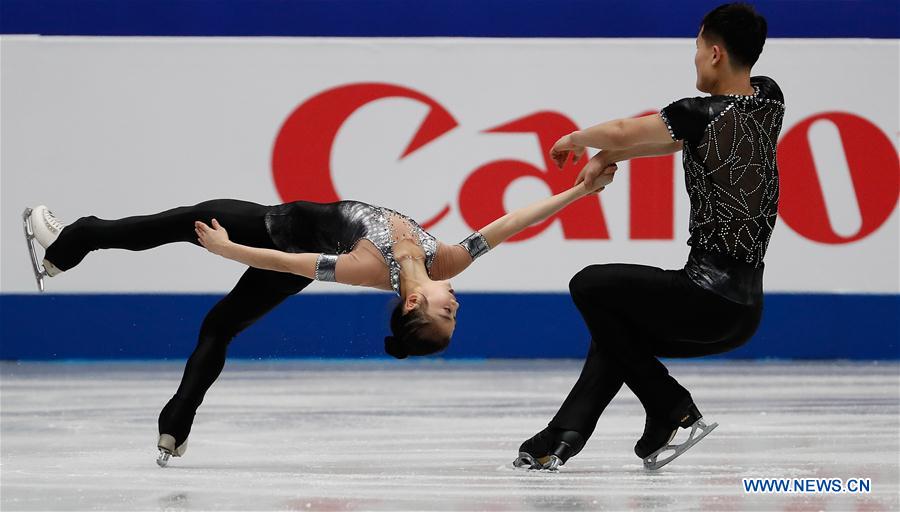(SP)JAPAN-SAITAMA-FIGURE SKATING-WORLD CHAMPIONSHIPS-PAIRS