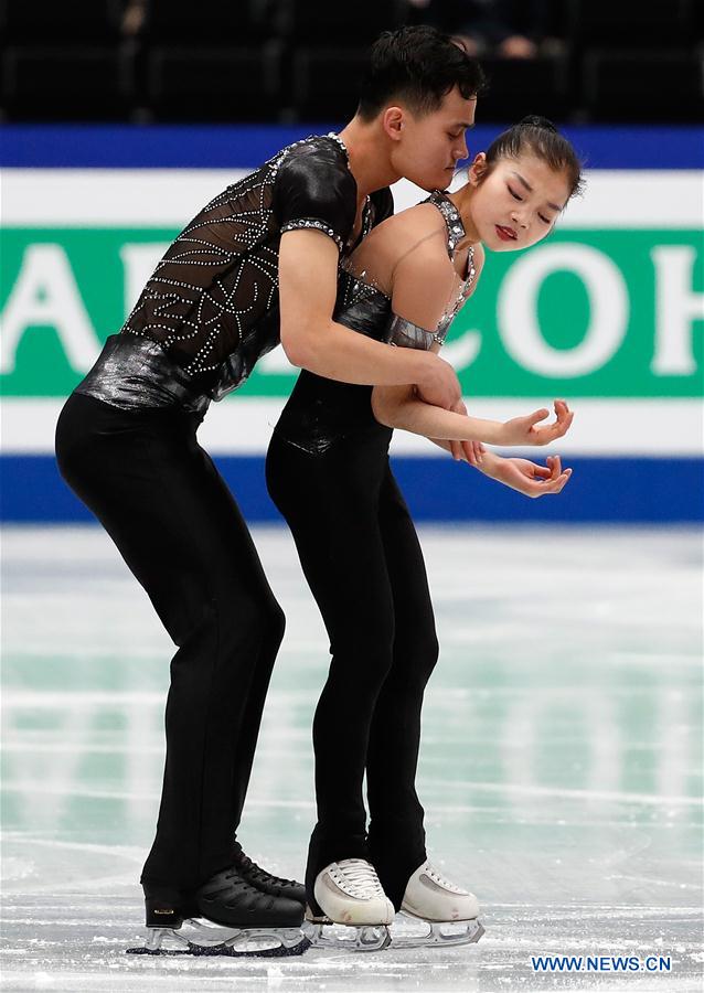 (SP)JAPAN-SAITAMA-FIGURE SKATING-WORLD CHAMPIONSHIPS-PAIRS