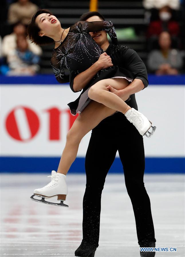 (SP)JAPAN-SAITAMA-FIGURE SKATING-WORLD CHAMPIONSHIPS-PAIRS