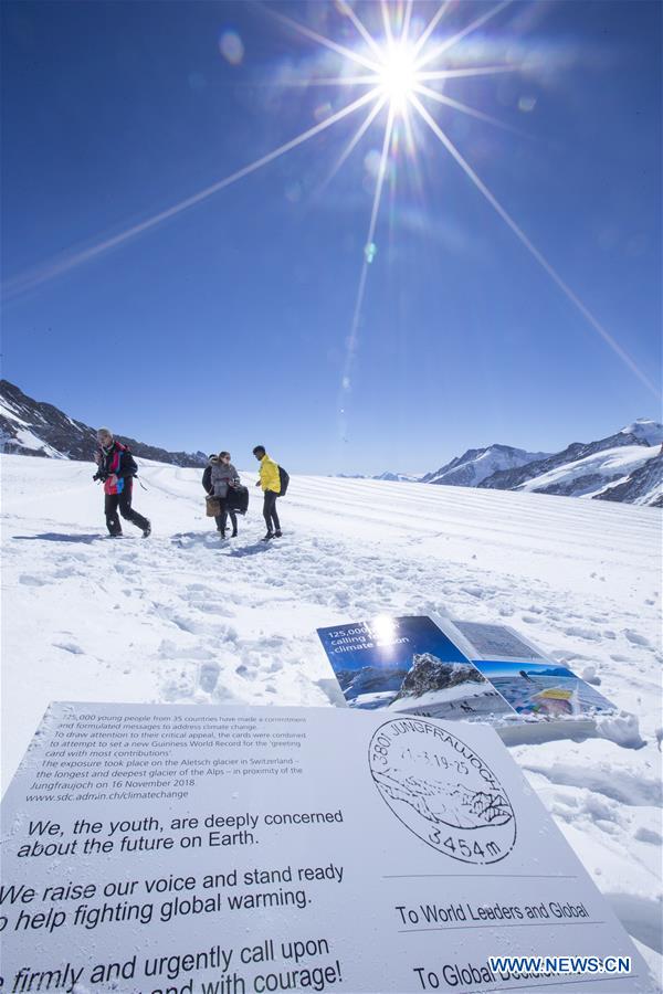 SWITZERLAND-JUNGFRAUJOCH-CLIMATE CHANGE-POSTCARDS