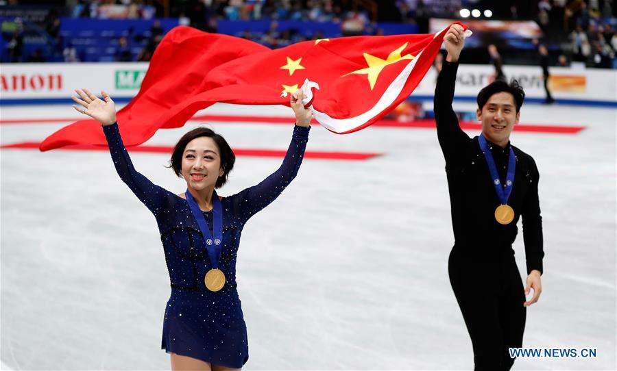(SP)JAPAN-SAITAMA-FIGURE SKATING-WORLD CHAMPIONSHIPS-PAIRS