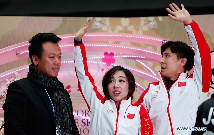 (SP)JAPAN-SAITAMA-FIGURE SKATING-WORLD CHAMPIONSHIPS-PAIRS