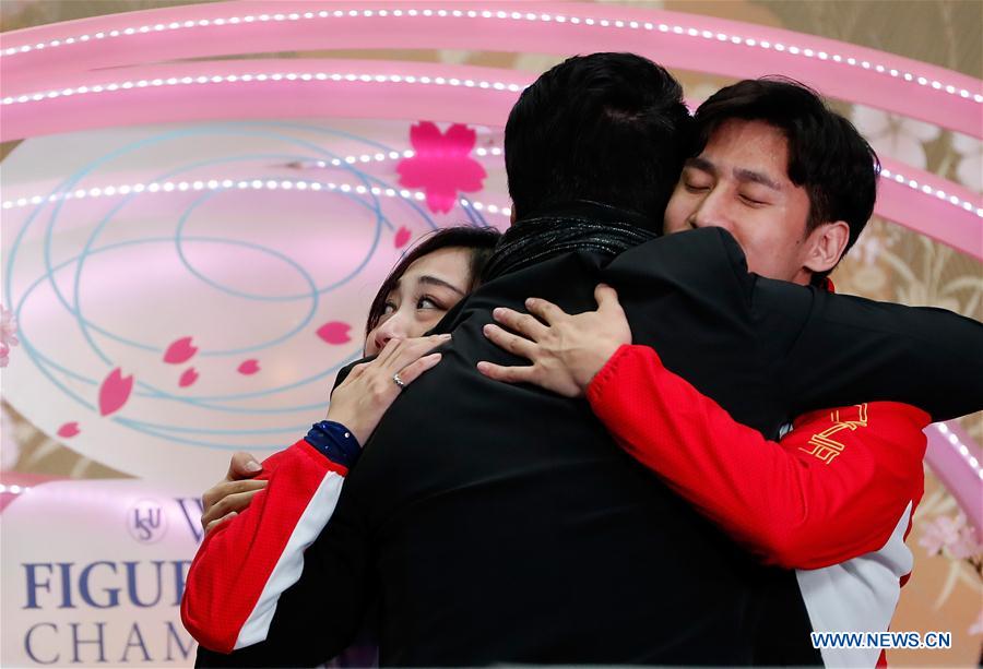 (SP)JAPAN-SAITAMA-FIGURE SKATING-WORLD CHAMPIONSHIPS-PAIRS