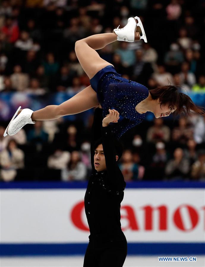 (SP)JAPAN-SAITAMA-FIGURE SKATING-WORLD CHAMPIONSHIPS-PAIRS