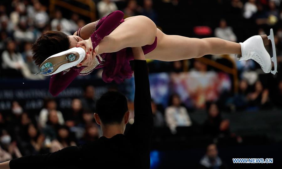 (SP)JAPAN-SAITAMA-FIGURE SKATING-WORLD CHAMPIONSHIPS-PAIRS