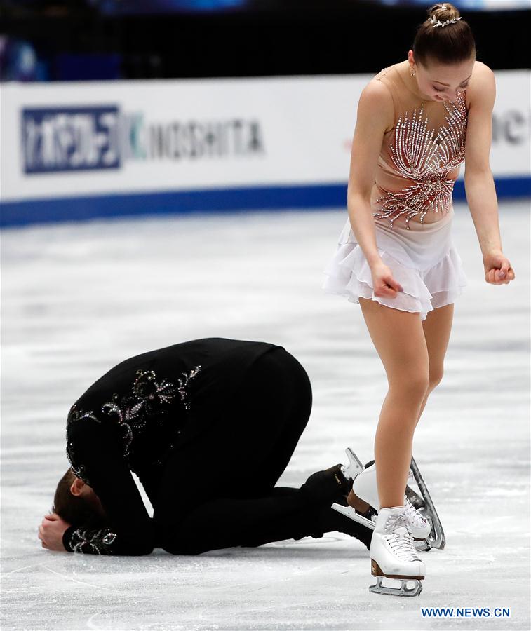 (SP)JAPAN-SAITAMA-FIGURE SKATING-WORLD CHAMPIONSHIPS-PAIRS