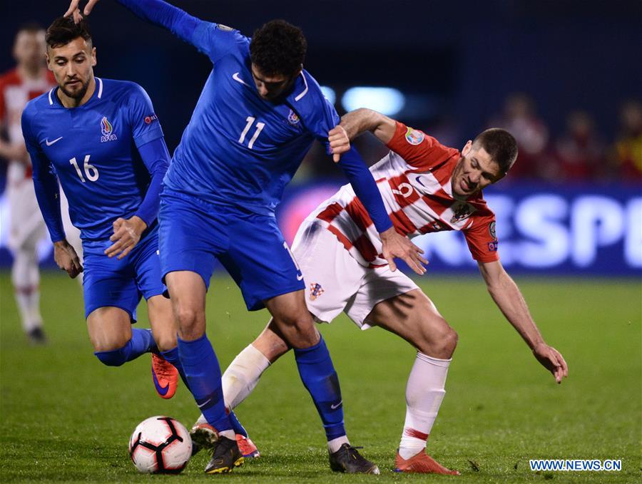 (SP)CROATIA-ZAGREB-SOCCER-UEFA EURO 2020 QUALIFIER-CRO VS AZE