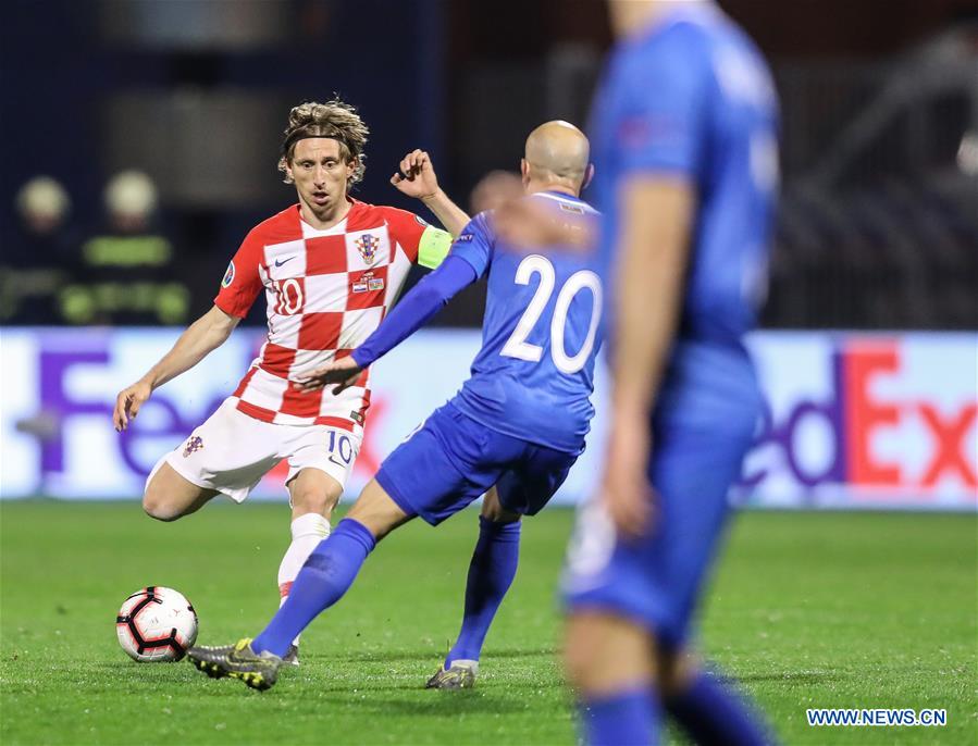 (SP)CROATIA-ZAGREB-SOCCER-UEFA EURO 2020 QUALIFIER-CRO VS AZE