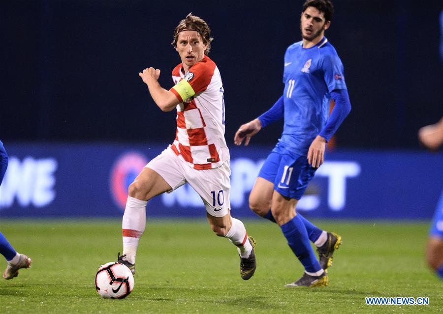 (SP)CROATIA-ZAGREB-SOCCER-UEFA EURO 2020 QUALIFIER-CRO VS AZE