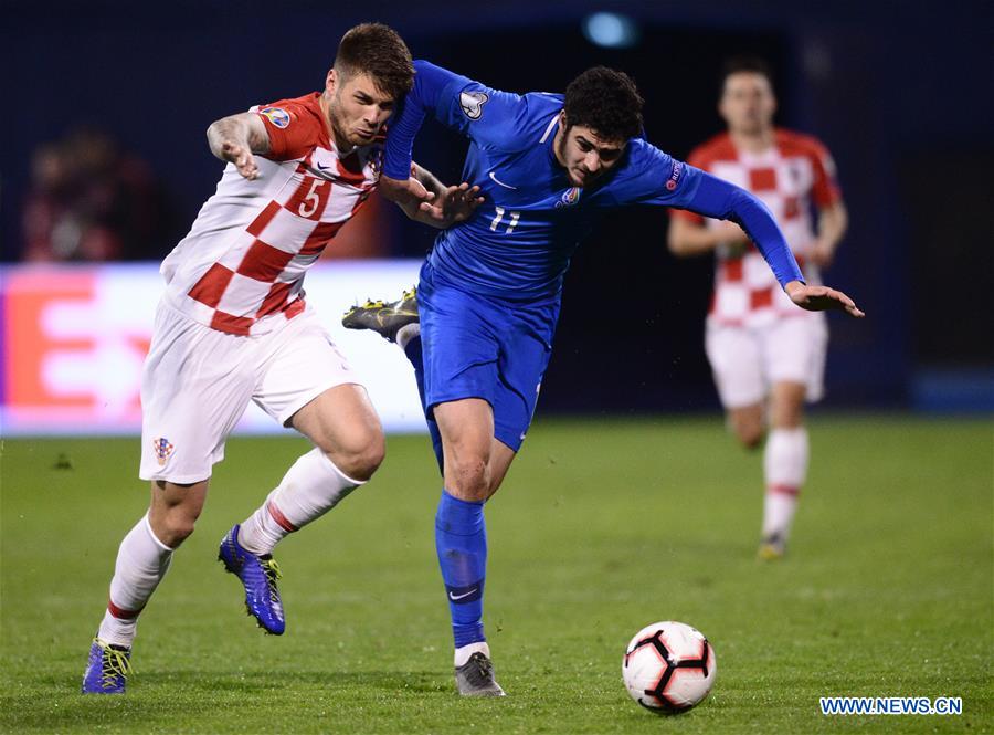 (SP)CROATIA-ZAGREB-SOCCER-UEFA EURO 2020 QUALIFIER-CRO VS AZE