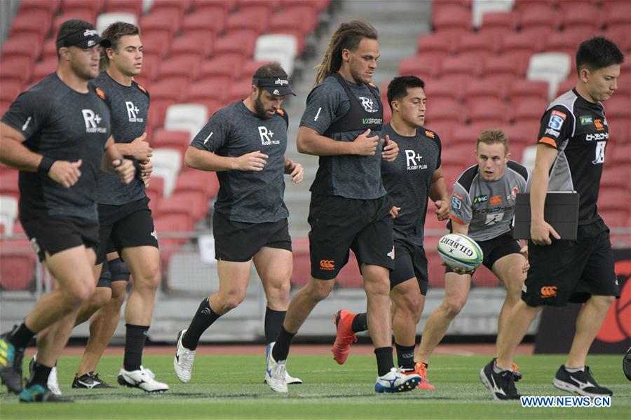 (SP)SINGAPORE-RUGBY-SUPER MATCH-SUNWOLVES-TRAINING