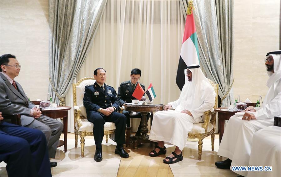 UAE-ABU DHABI-CROWN PRINCE-CHINA-WEI FENGHE-MEETING