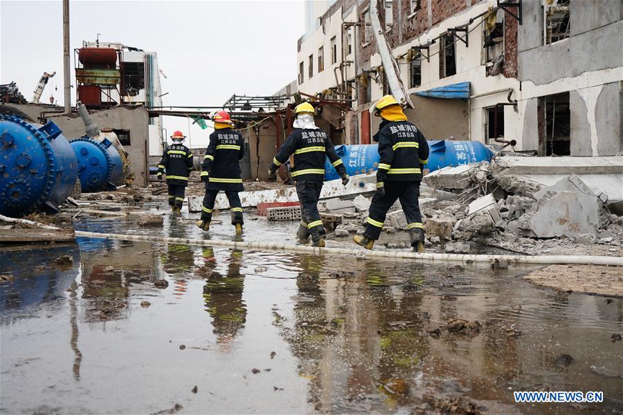 (SPOT NEWS)CHINA-JIANGSU-XIANGSHUI-EXPLOSION-RESCUE (CN)