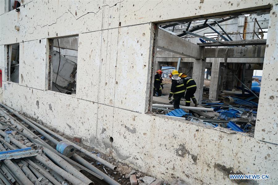 (SPOT NEWS)CHINA-JIANGSU-XIANGSHUI-EXPLOSION-RESCUE (CN)