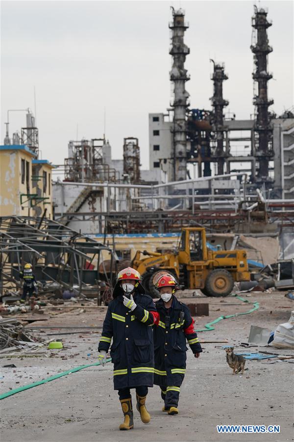 (SPOT NEWS)CHINA-JIANGSU-XIANGSHUI-EXPLOSION-RESCUE (CN)