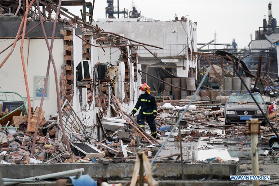 (SPOT NEWS)CHINA-JIANGSU-XIANGSHUI-EXPLOSION-RESCUE (CN)
