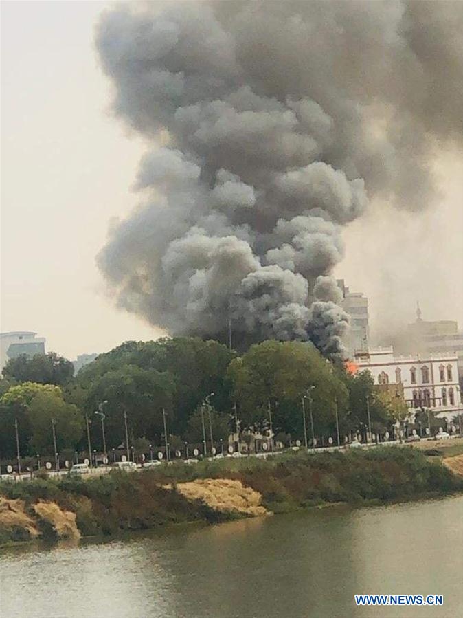 SUDAN-KHARTOUM-REPUBLICAN PALACE-FIRE
