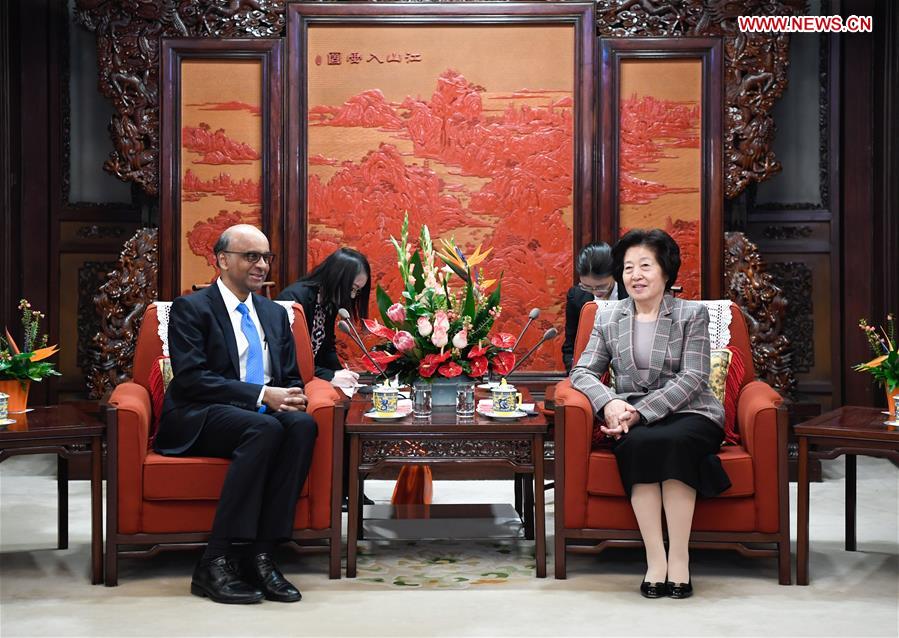 CHINA-BEIJING-SUN CHUNLAN-SINGAPORE-DEPUTY PM-MEETING (CN)