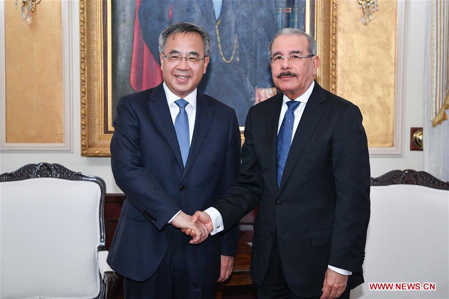 DOMINICAN REPUBLIC-SANTO DOMINGO-CHINA-HU CHUNHUA-MEETING