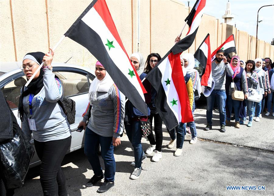 SYRIA-DAMASCUS-GOLAN-PROTEST