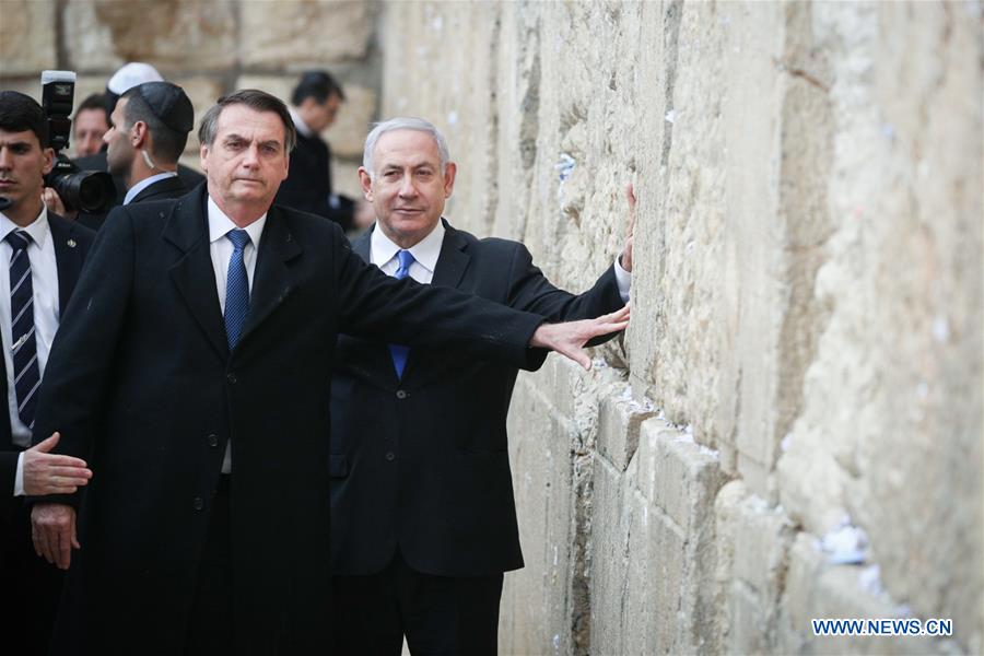 MIDEAST-JERUSALEM-WESTERN WALL-BRAZILIAN PRESIDENT-VISIT