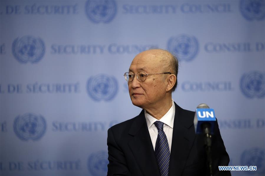 UN-SECURITY COUNCIL-IAEA-YUKIYA AMANO-PRESS ENCOUNTER