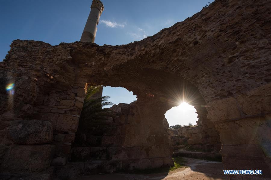 TUNISIA-TUNIS-CARTHAGE-ANTONINE BATHS