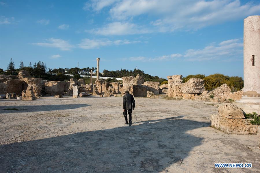 TUNISIA-TUNIS-CARTHAGE-ANTONINE BATHS