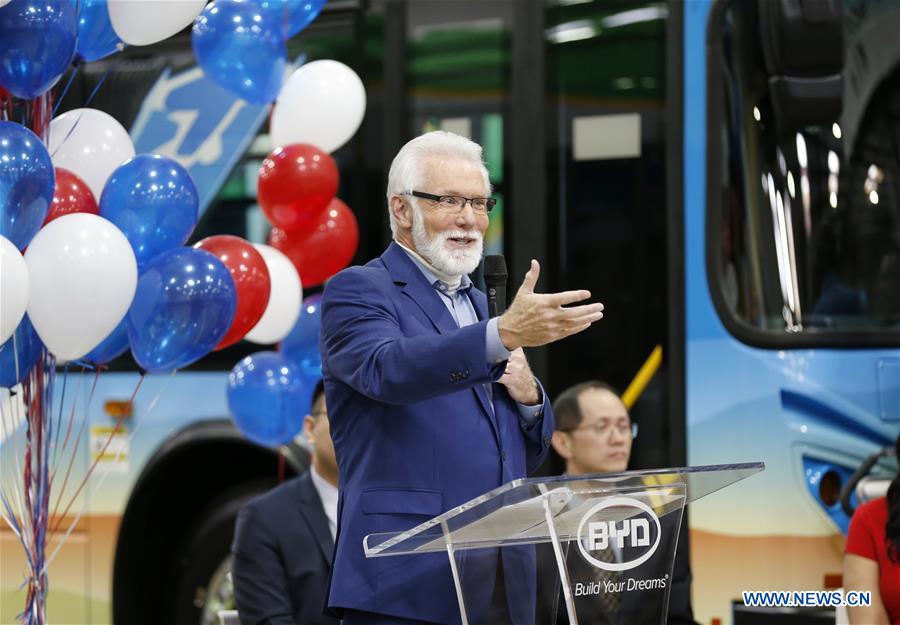U.S.-LOS ANGELES-LANCASTER-BYD ELECTRIC BUS-OFFLINE CEREMONY