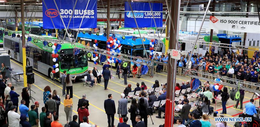 U.S.-LOS ANGELES-LANCASTER-BYD ELECTRIC BUS-OFFLINE CEREMONY