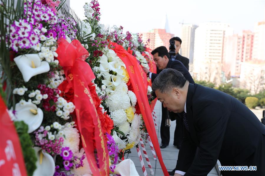 DPRK-PYONGYANG-CHINESE EMBASSY-COMMEMORATION-CHINESE MARTYRS