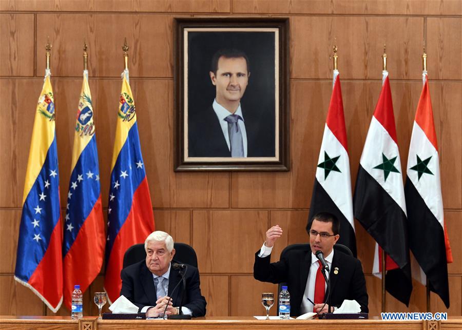 SYRIA-DAMASCUS-VENEZUELA-FM-MEETING