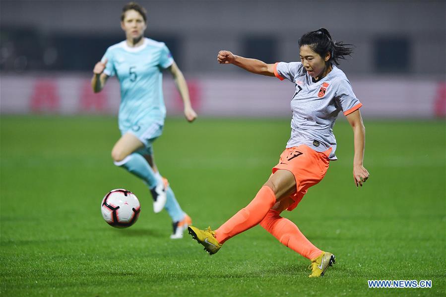 (SP)CHINA-WUHAN-FOOTBALL-INTERNATIONAL WOMEN'S FOOTBALL TOURNAMENT WUHAN 2019-CHINA VS RUSSIA (CN)