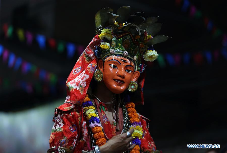 NEPAL-KATHMANDU-GHODE JATRA FESTIVAL-DEVI DANCE