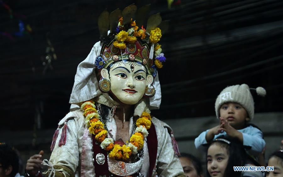 NEPAL-KATHMANDU-GHODE JATRA FESTIVAL-DEVI DANCE