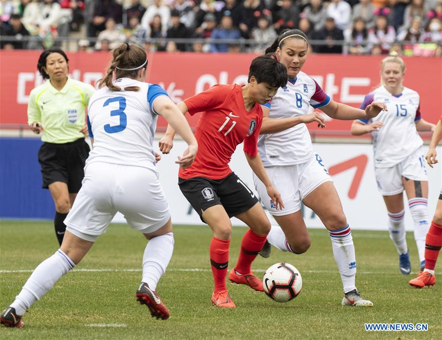 (SP)SOUTH KOREA-YONGIN-SOCCER-WOMEN'S FRIENDLY MATCH-SOUTH KOREA VS ICELAND