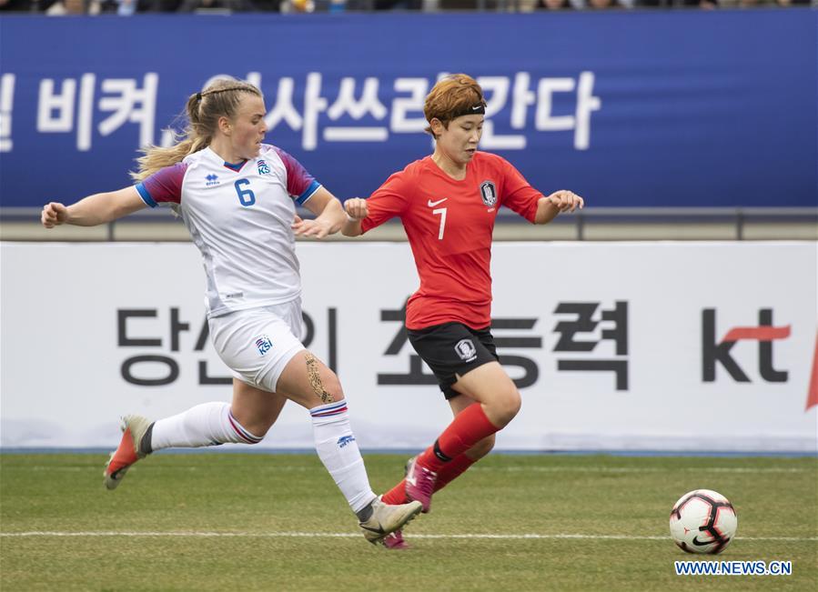 (SP)SOUTH KOREA-YONGIN-SOCCER-WOMEN'S FRIENDLY MATCH-SOUTH KOREA VS ICELAND