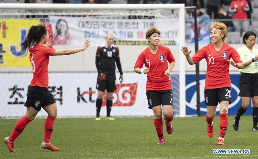 (SP)SOUTH KOREA-YONGIN-SOCCER-WOMEN'S FRIENDLY MATCH-SOUTH KOREA VS ICELAND