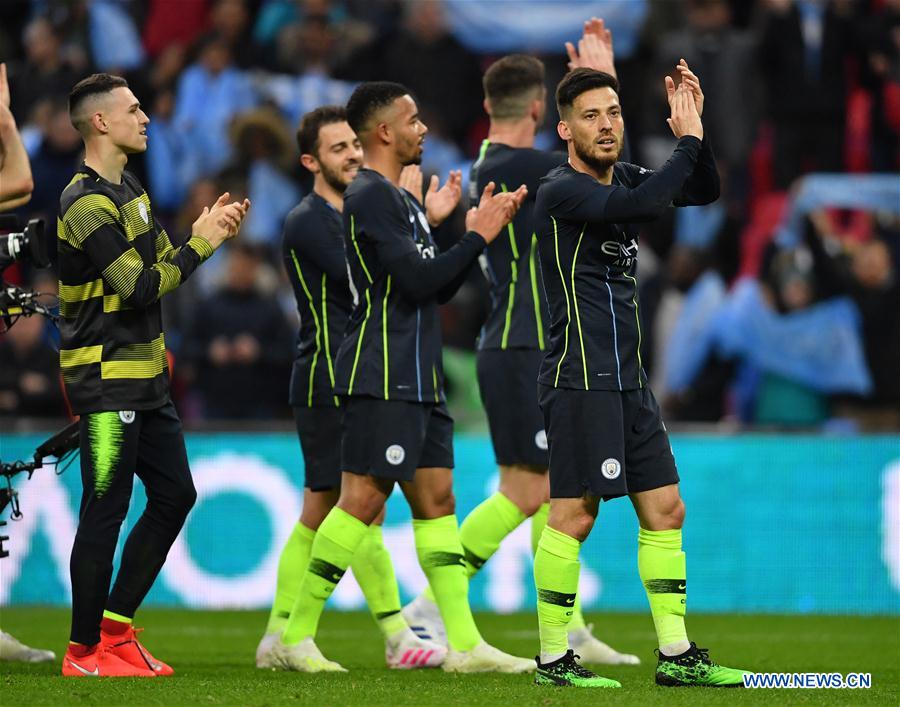 (SP)BRITAIN-LONDON-FOOTBALL-FA CUP-SEMIFINAL-MANCHESTER CITY VS BRIGHTON AND HOVE ALBION