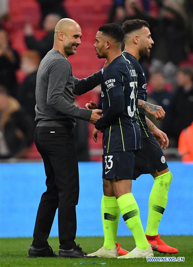 (SP)BRITAIN-LONDON-FOOTBALL-FA CUP-SEMIFINAL-MANCHESTER CITY VS BRIGHTON AND HOVE ALBION