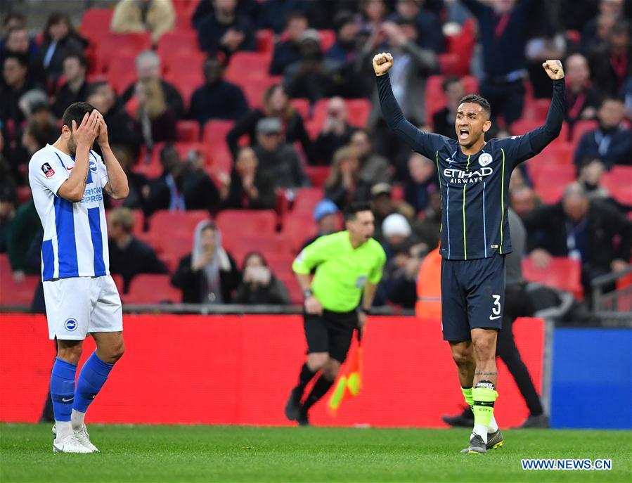 (SP)BRITAIN-LONDON-FOOTBALL-FA CUP-SEMIFINAL-MANCHESTER CITY VS BRIGHTON AND HOVE ALBION