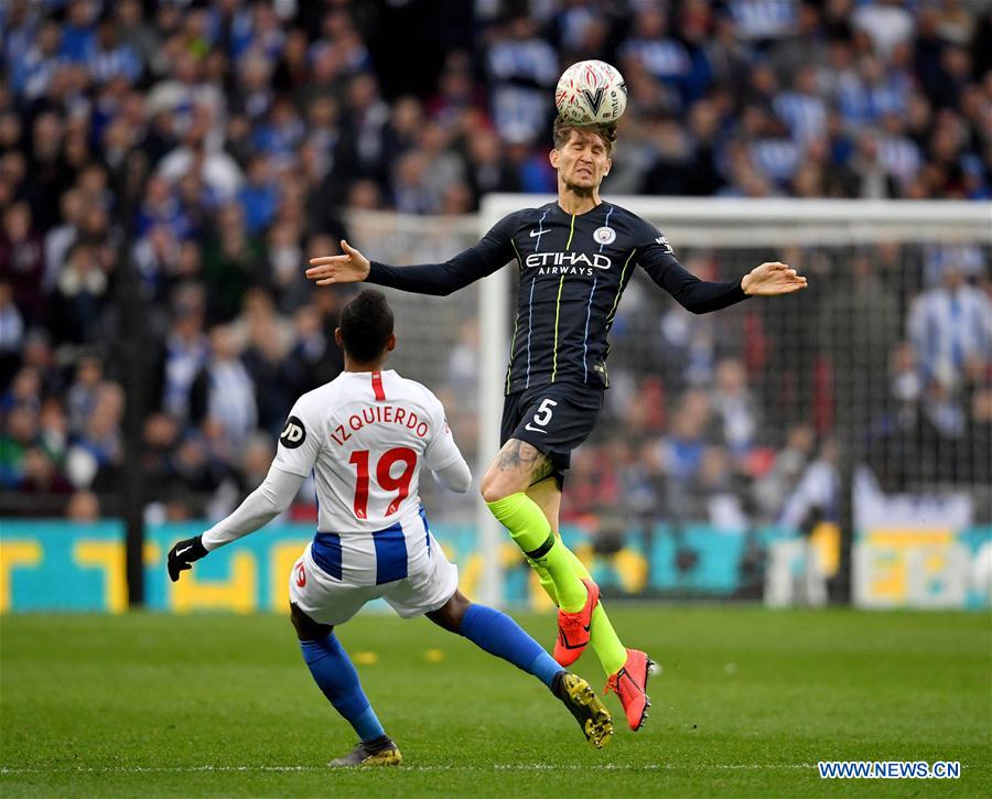 (SP)BRITAIN-LONDON-FOOTBALL-FA CUP-SEMIFINAL-MANCHESTER CITY VS BRIGHTON AND HOVE ALBION