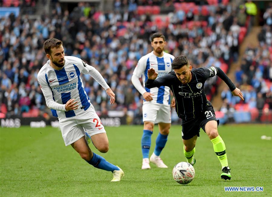 (SP)BRITAIN-LONDON-FOOTBALL-FA CUP-SEMIFINAL-MANCHESTER CITY VS BRIGHTON AND HOVE ALBION