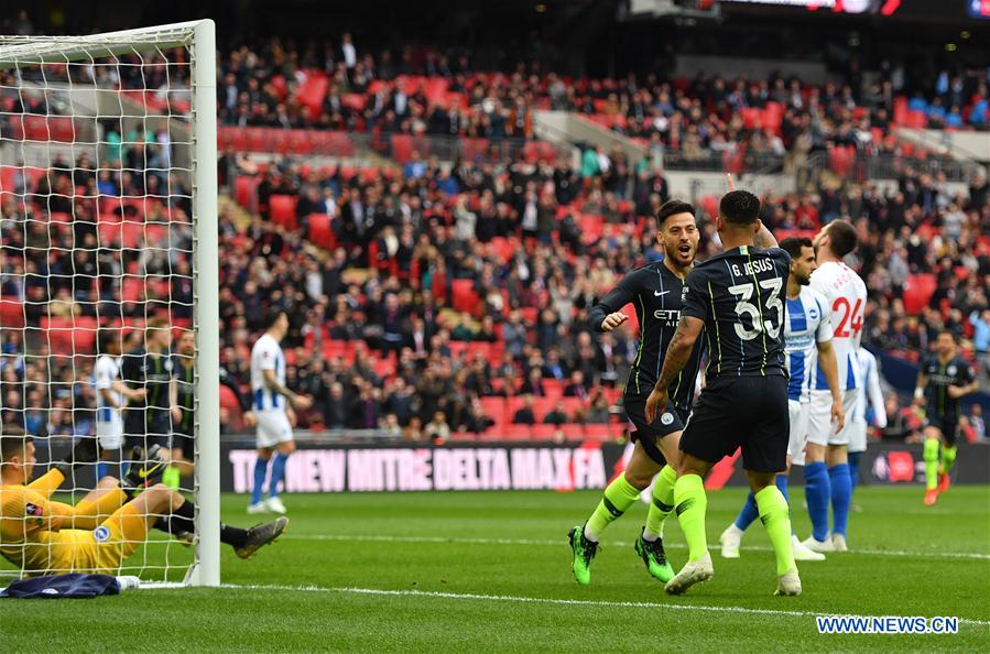 (SP)BRITAIN-LONDON-FOOTBALL-FA CUP-SEMIFINAL-MANCHESTER CITY VS BRIGHTON AND HOVE ALBION