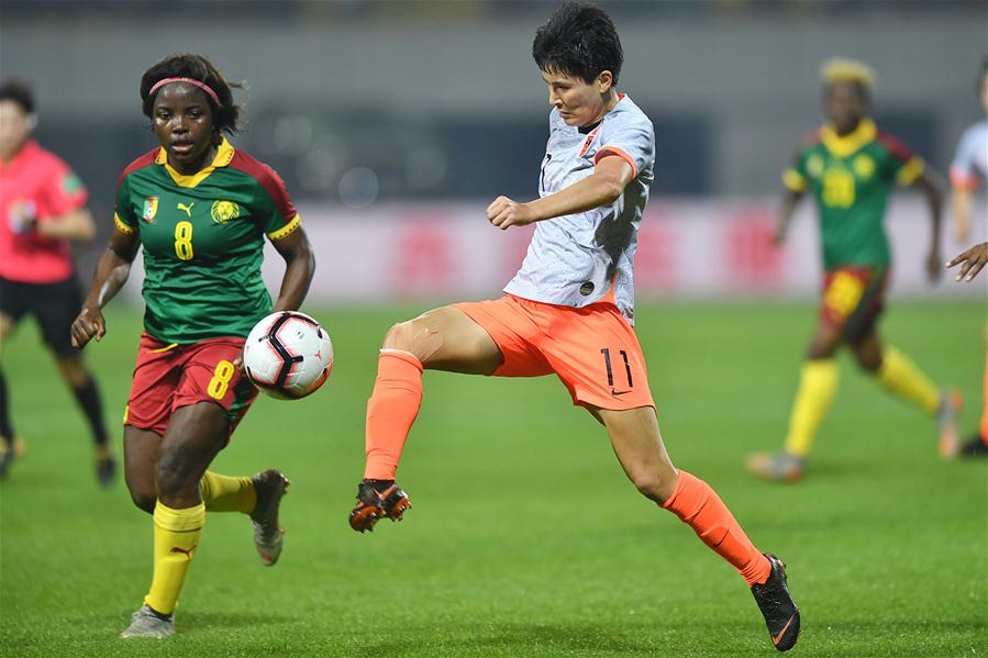 (SP)CHINA-WUHAN-FOOTBALL-INTERNATIONAL WOMEN'S FOOTBALL TOURNAMENT WUHAN 2019 FINAL-CHINA VS CAMEROON